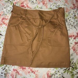 Braided belt skort